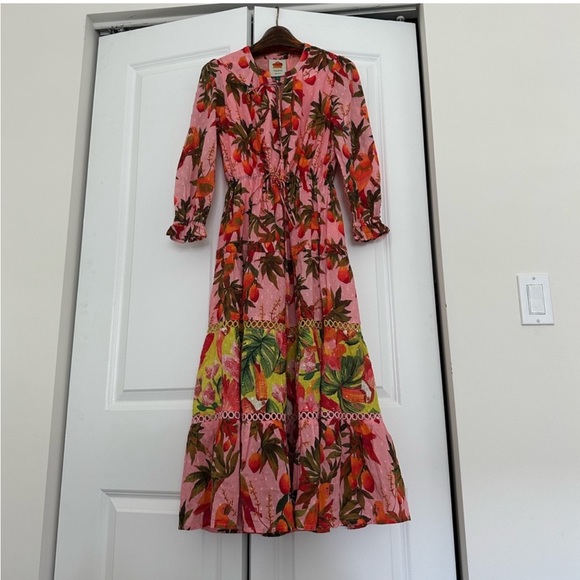 Farm Rio Mixed Mango Trees Midi Dress - Picture 3 of 13